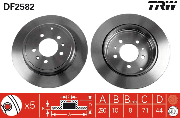 Remschijven TRW DF2582