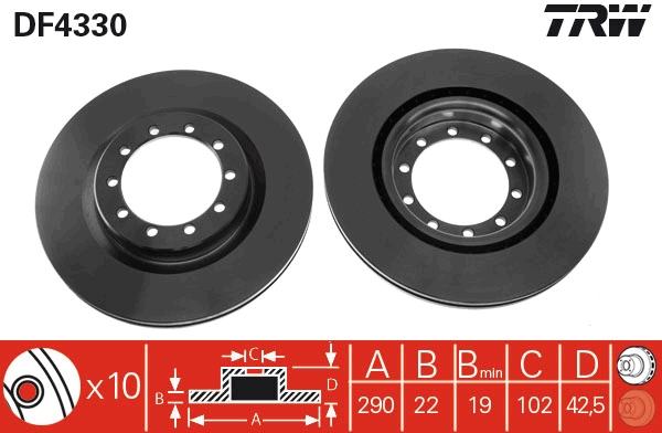 Remschijven TRW DF4330