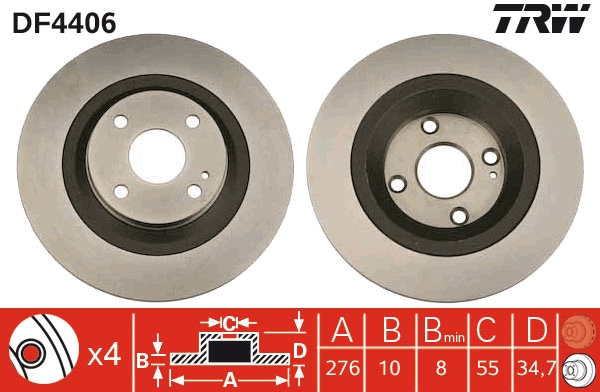 Remschijven TRW DF4406