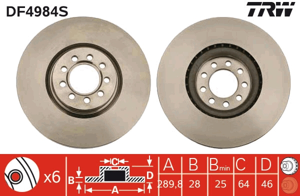 Remschijven TRW DF4984S