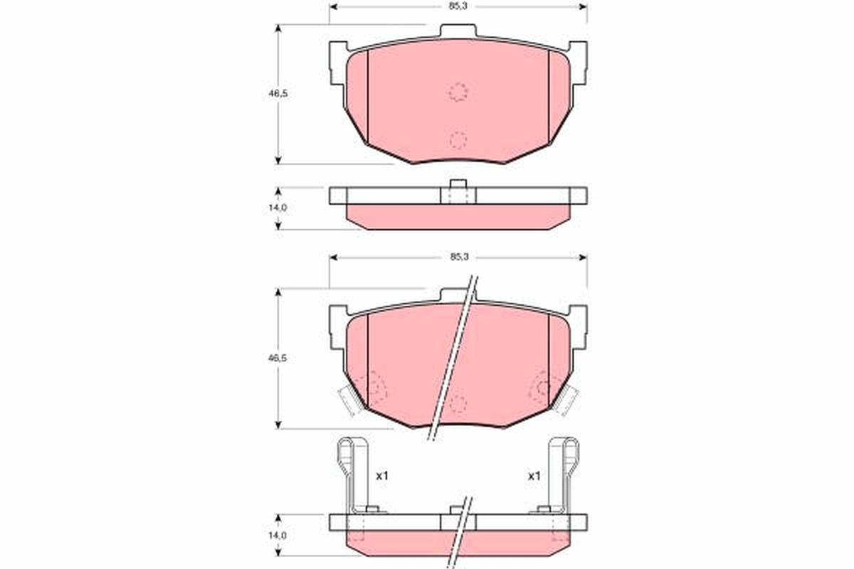 Remblokset TRW GDB1010