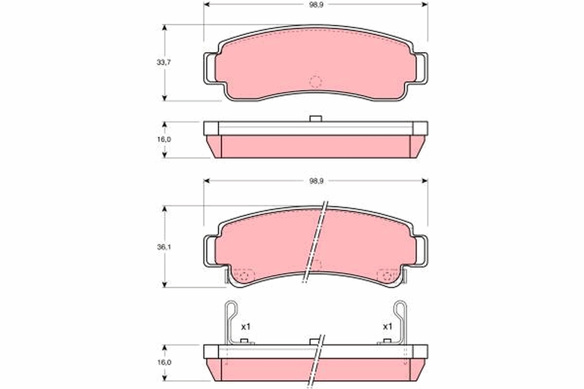 Remblokset TRW GDB1014