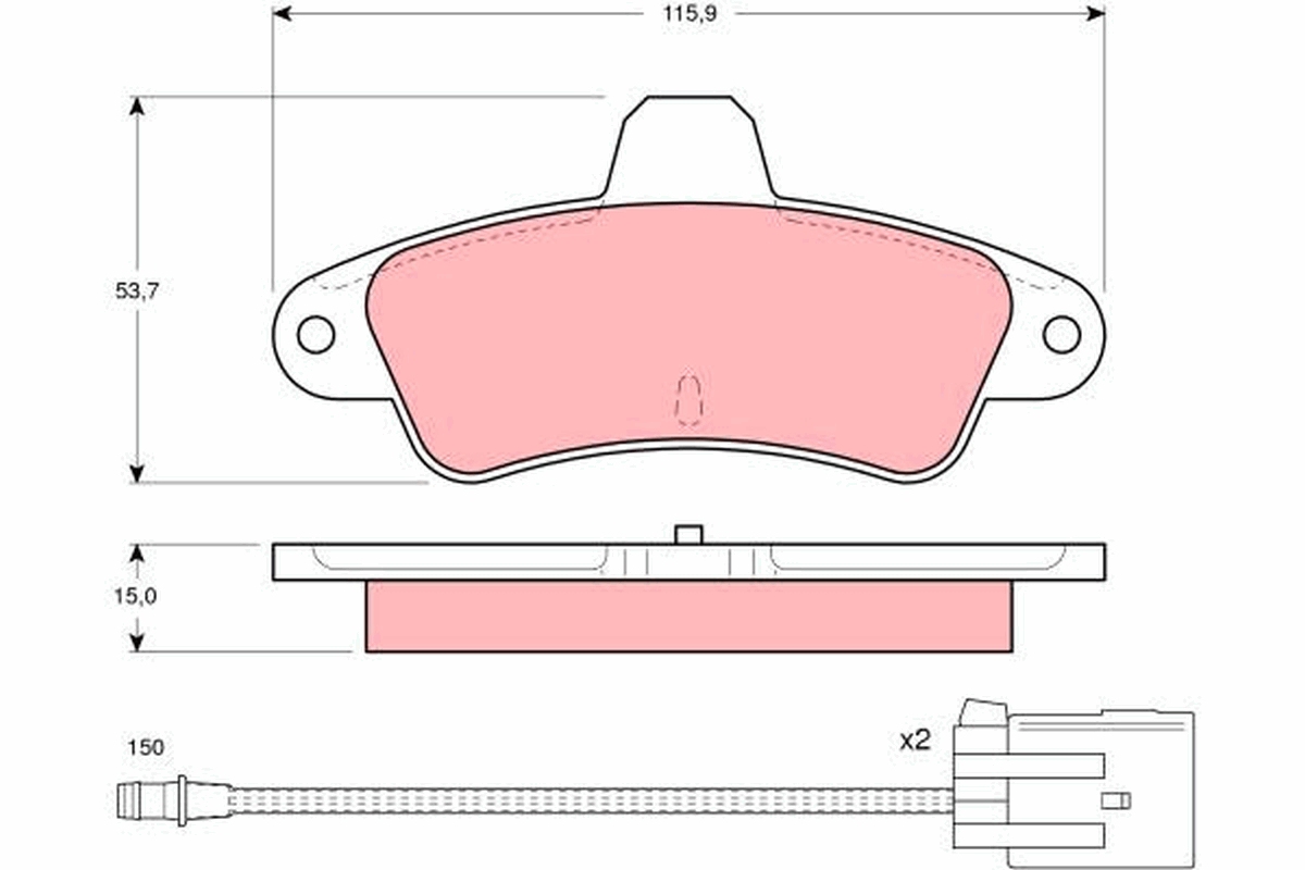 Remblokset TRW GDB1112