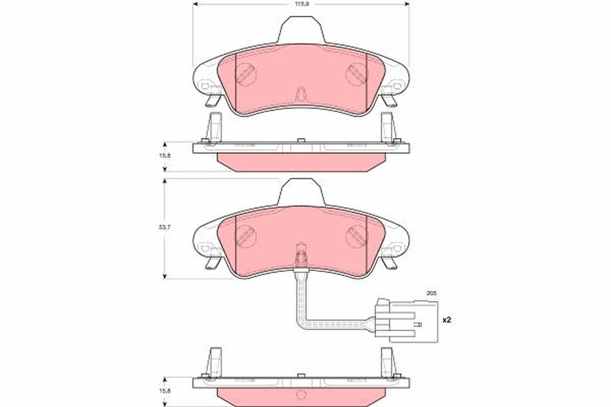 Remblokset TRW GDB1581