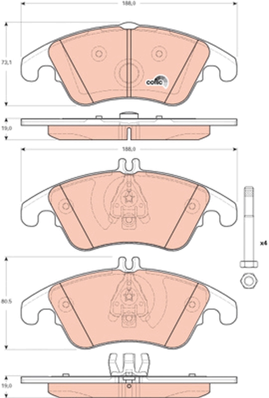 Remblokset TRW GDB1737