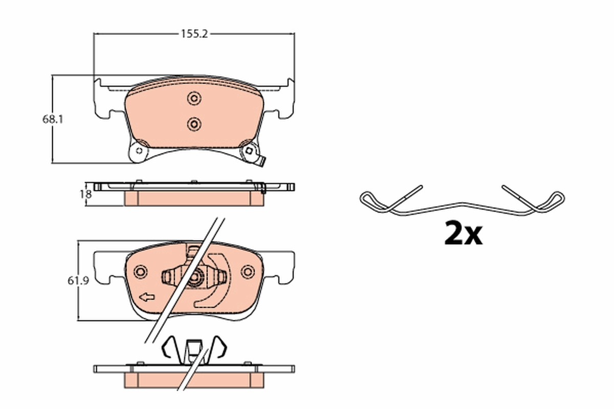 Remblokset TRW GDB2091