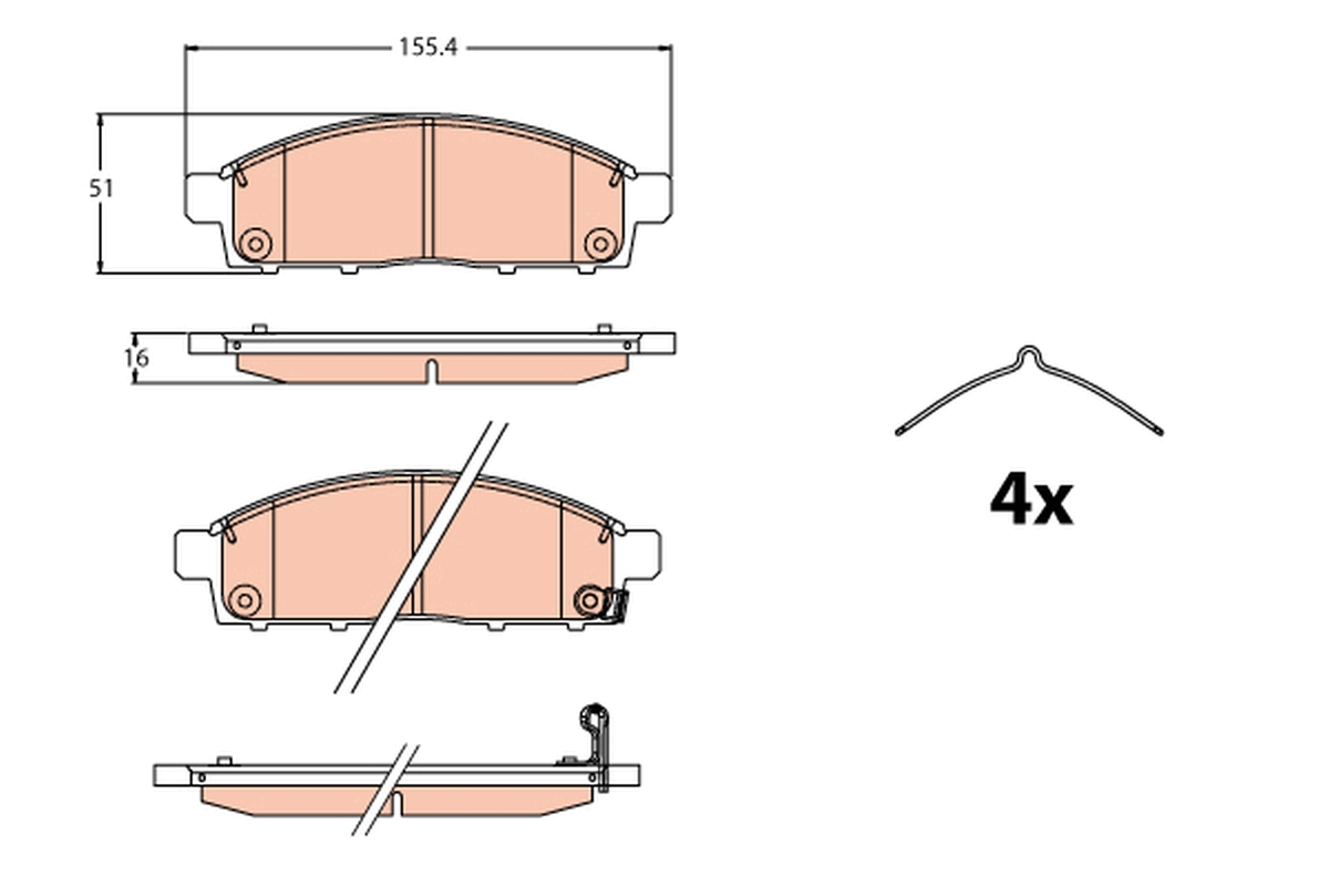 Remblokset TRW GDB2124