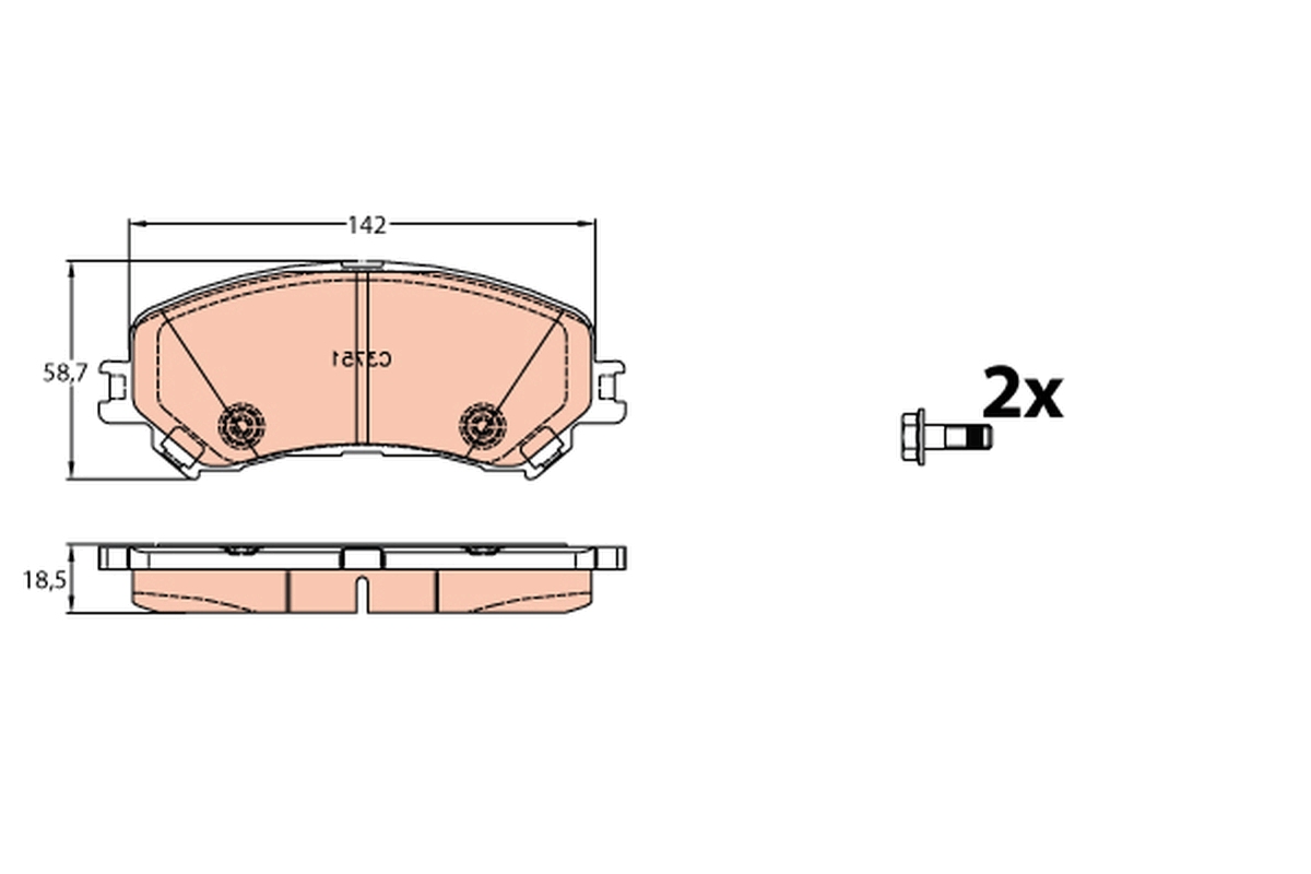 Remblokset TRW GDB2152