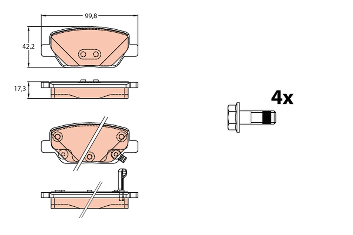 Remblokset TRW GDB2156