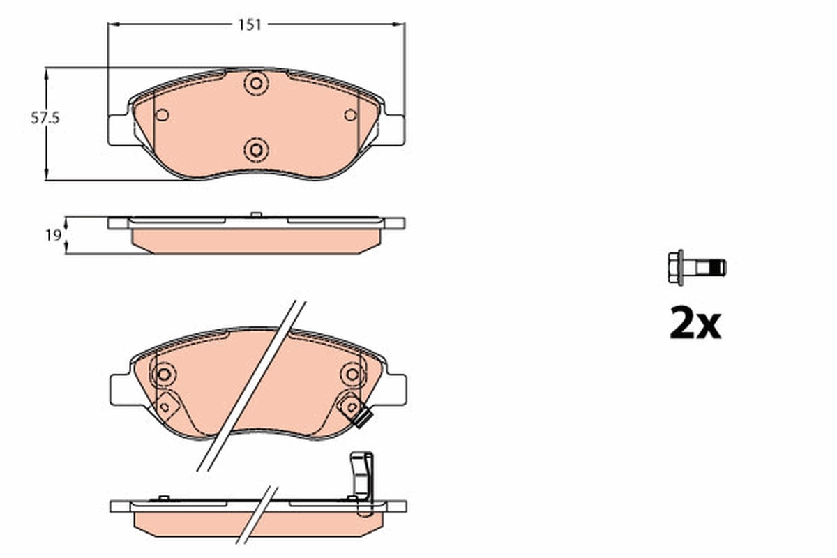 Remblokset TRW GDB2228