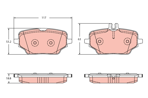 Remblokset TRW GDB2381