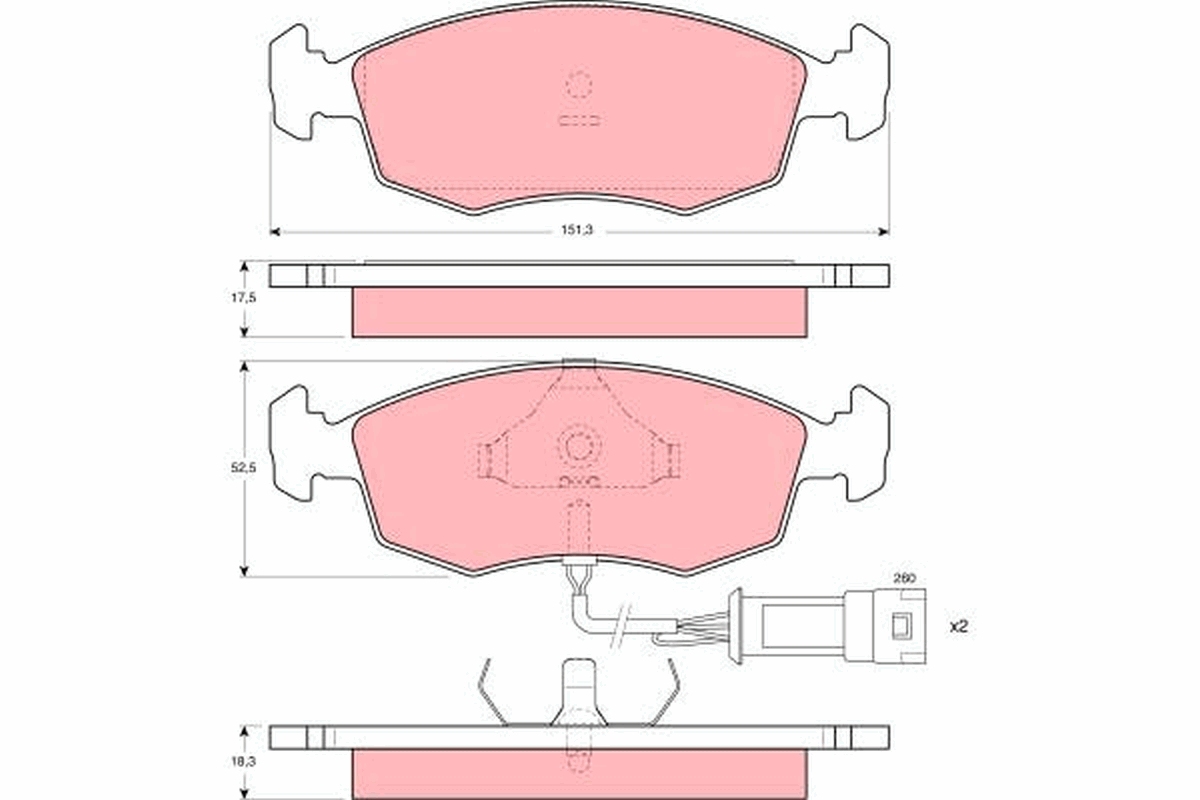 Remblokset TRW GDB301