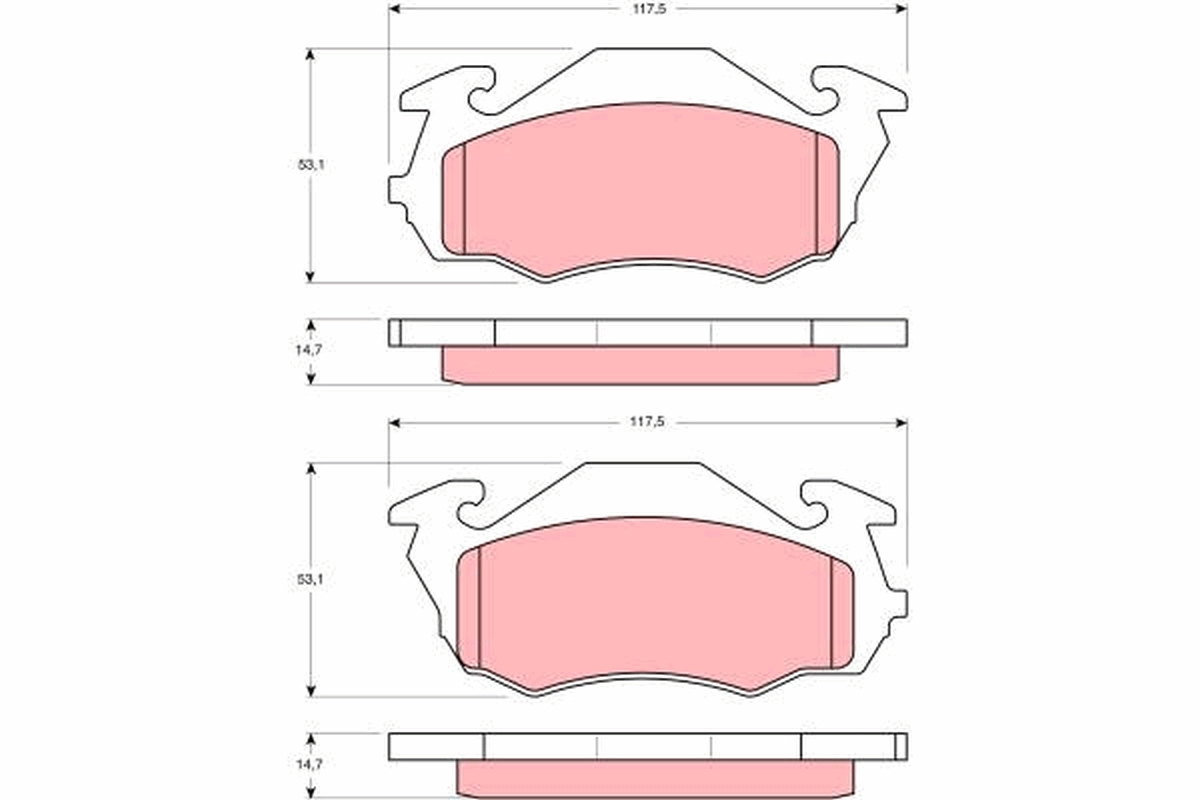 Remblokset TRW GDB3136