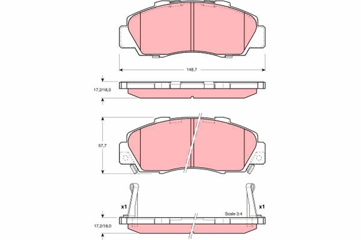 Remblokset TRW GDB3196