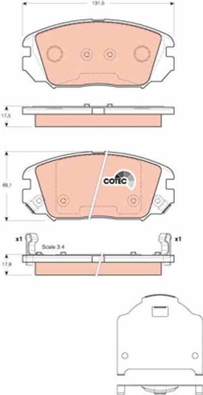 Remblokset TRW GDB3409