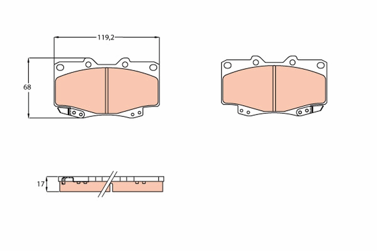 Remblokset TRW GDB3428