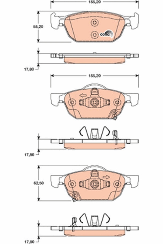 Remblokset TRW GDB3476