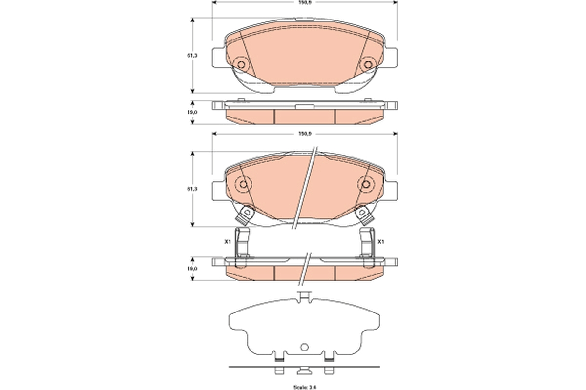 Remblokset TRW GDB3518