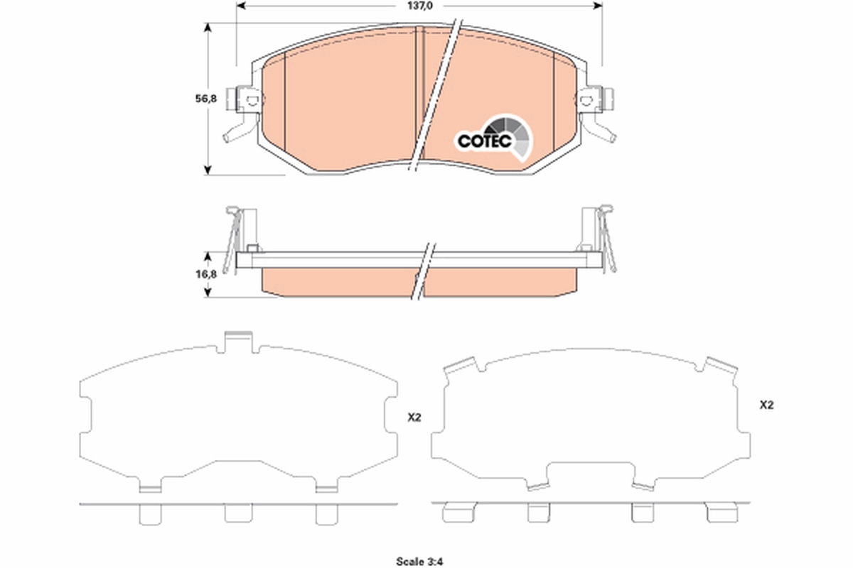 Remblokset TRW GDB3519