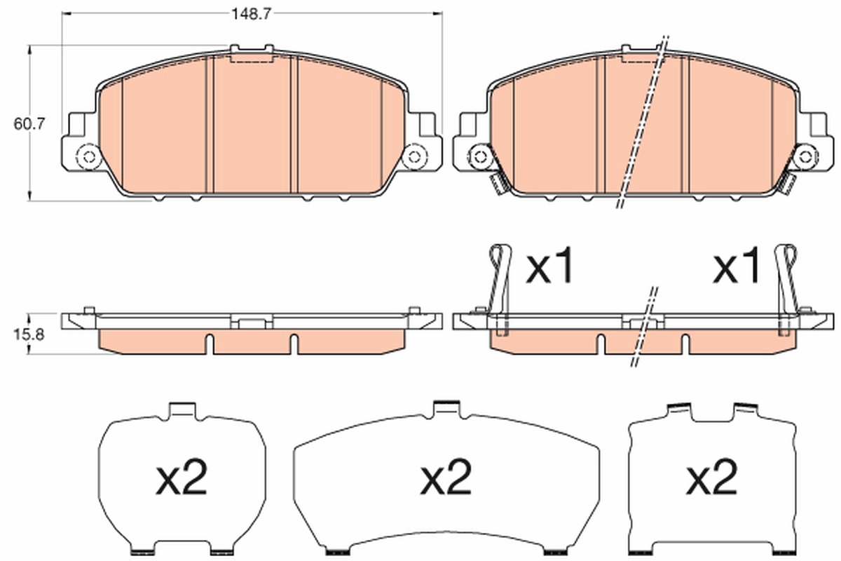 Remblokset TRW GDB3615