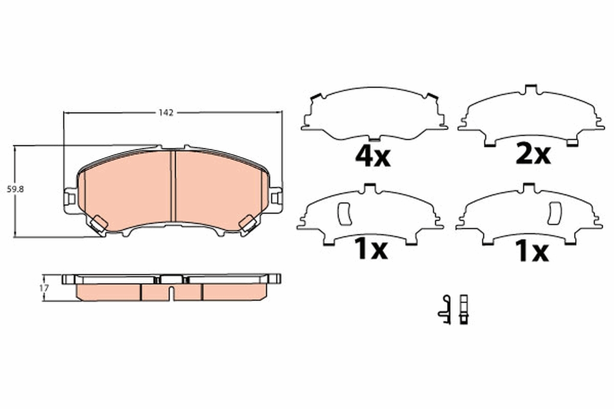 Remblokset TRW GDB3622