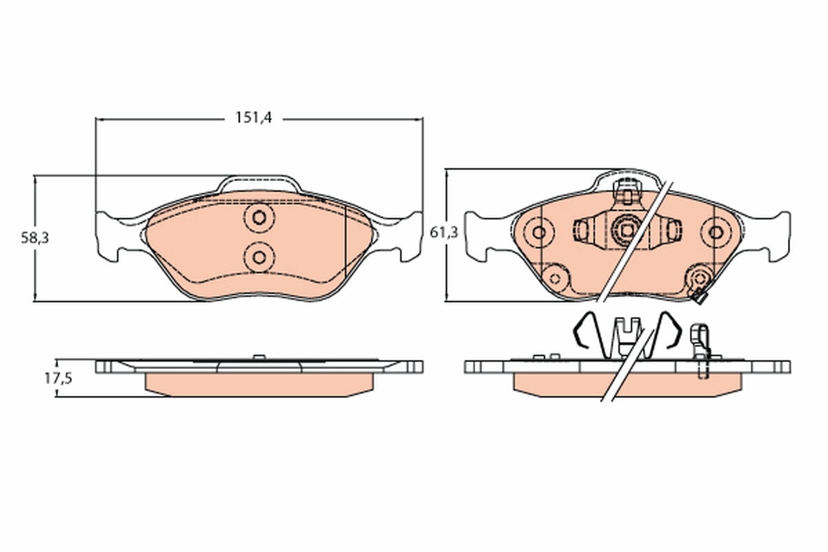 Remblokset TRW GDB3625