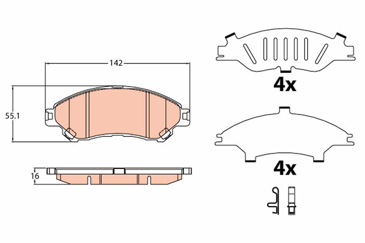 Remblokset TRW GDB3633