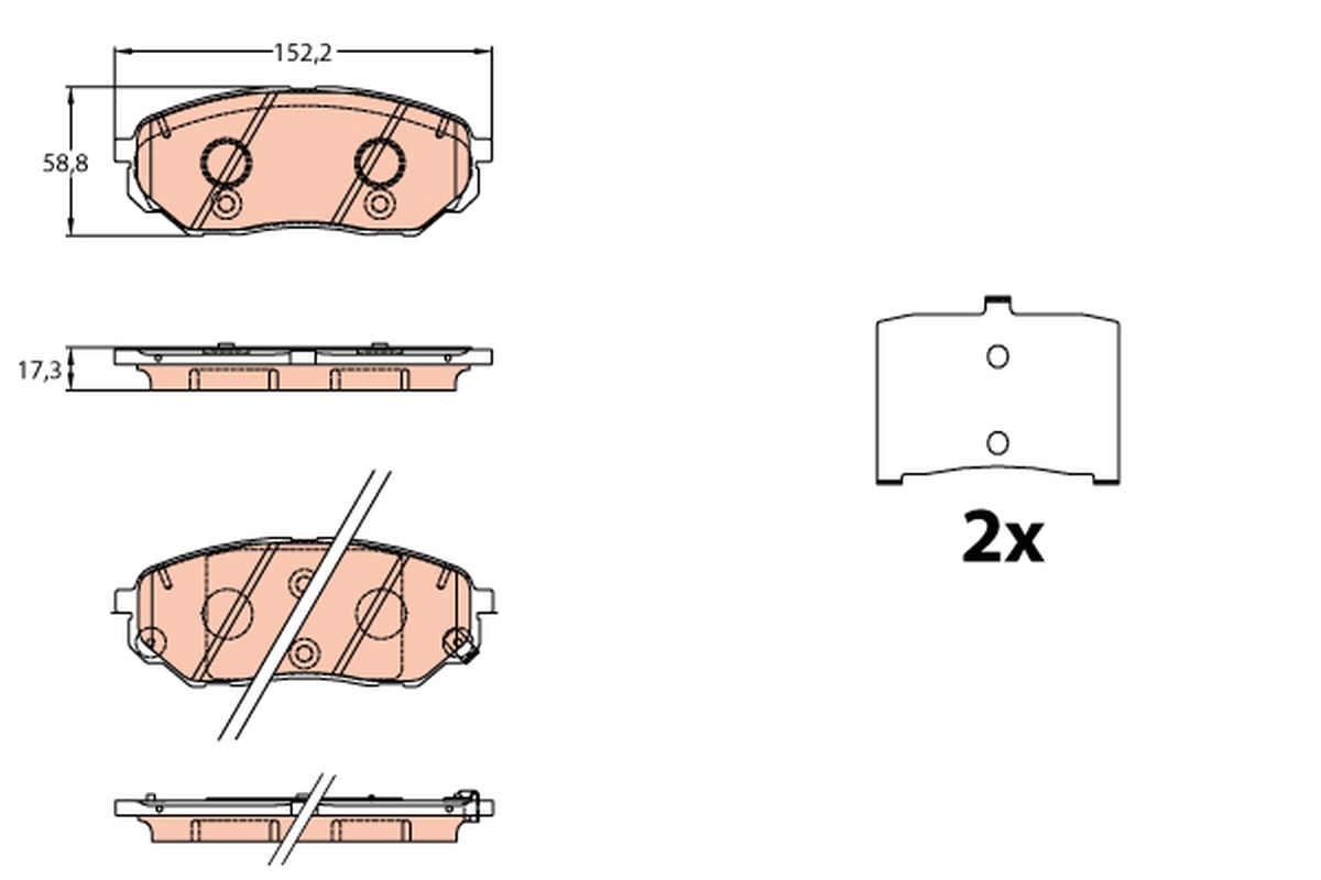 Remblokset TRW GDB3638