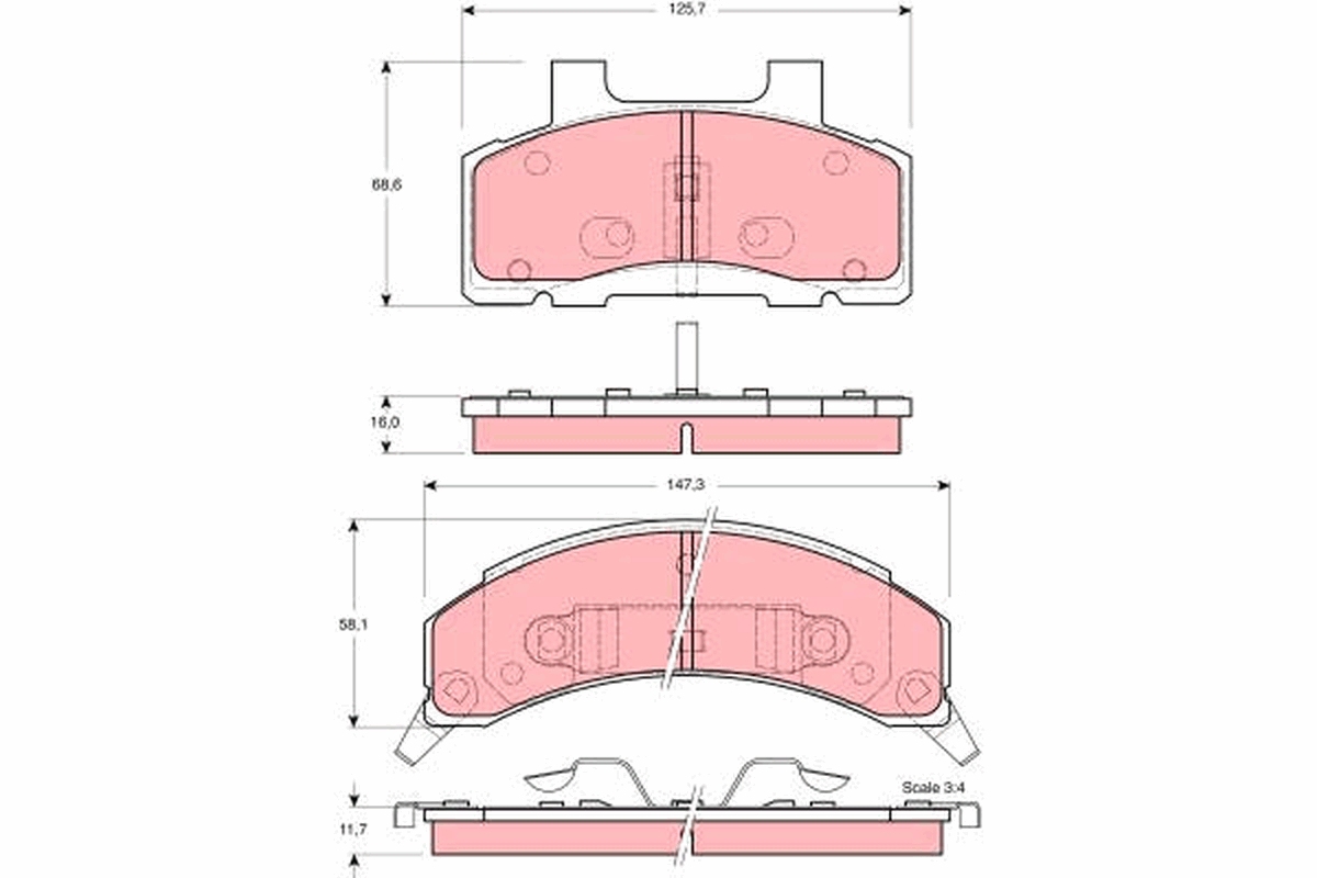 Remblokset TRW GDB4005