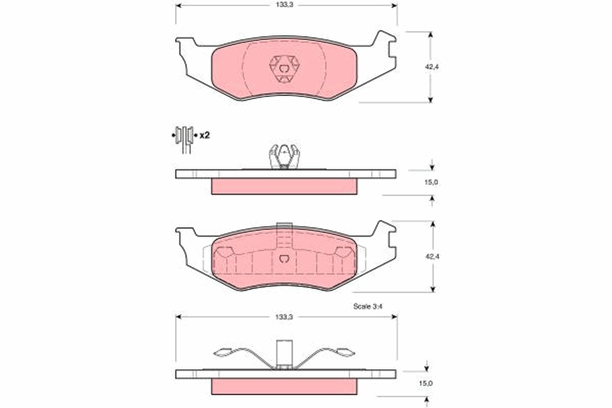 Remblokset TRW GDB4012