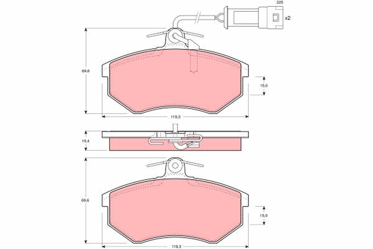 Remblokset TRW GDB404