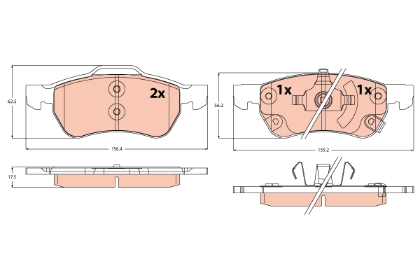Remblokset TRW GDB2383