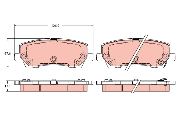 Remblokkenset, schijfrem TRW GDB2388