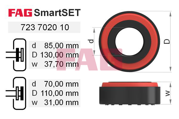 Wiellagerset FAG 723 7020 10