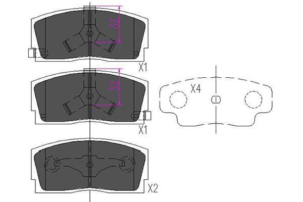 Remblokset Kavo Parts KBP-1501