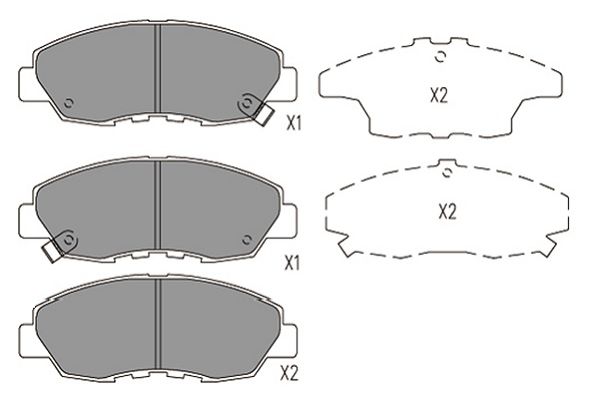 Remblokset Kavo Parts KBP-2053