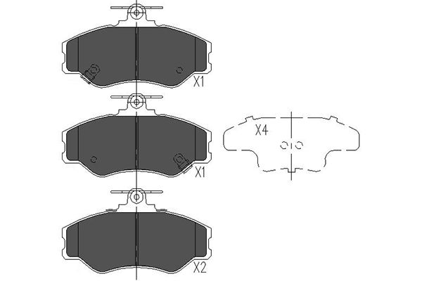 Remblokset Kavo Parts KBP-3002