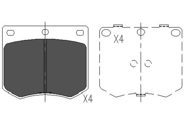 Remblokset Kavo Parts KBP-3012