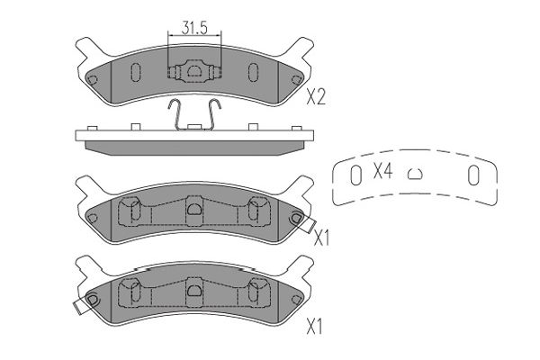 Remblokset Kavo Parts KBP-3043