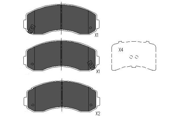 Remblokset Kavo Parts KBP-4021