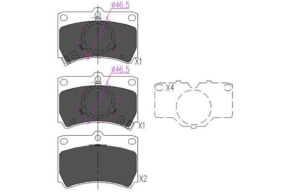 Remblokset Kavo Parts KBP-4517