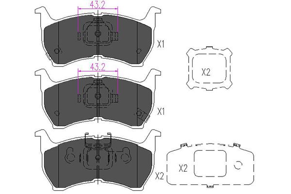 Remblokset Kavo Parts KBP-4519
