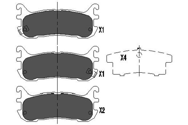 Remblokset Kavo Parts KBP-4539