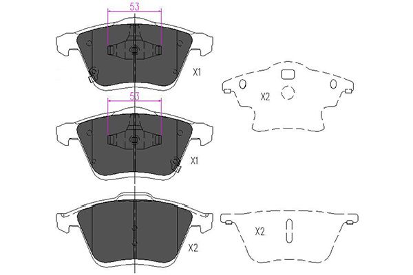 Remblokset Kavo Parts KBP-4553