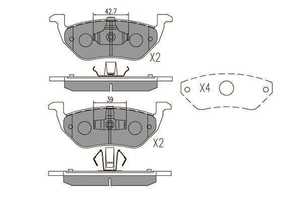 Remblokset Kavo Parts KBP-4568