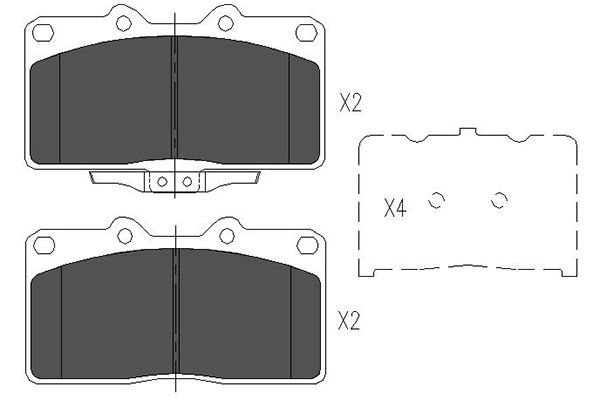 Remblokset Kavo Parts KBP-5529