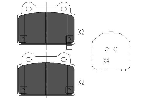 Remblokset Kavo Parts KBP-5542