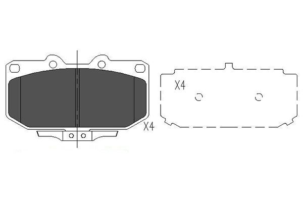 Remblokset Kavo Parts KBP-6536
