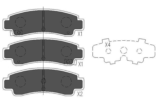 Remblokset Kavo Parts KBP-6543
