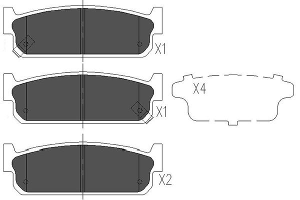 Remblokset Kavo Parts KBP-6572